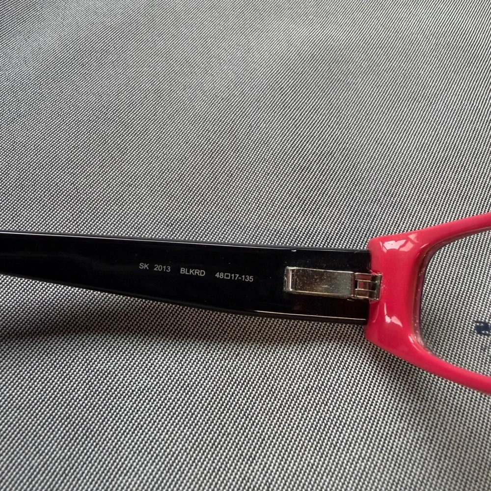Skechers Eyeglass Frames Women 48-17-135 Black Red SK 2013 Rectangular Rose